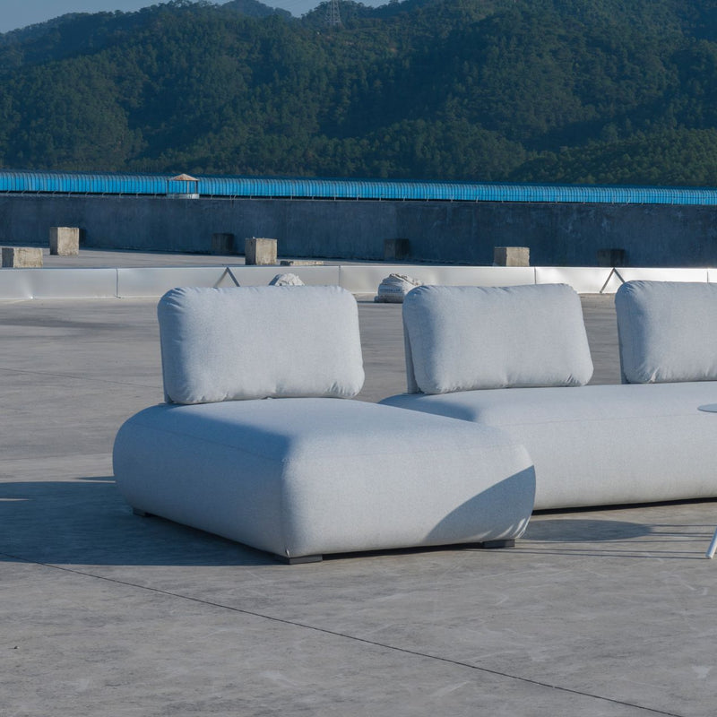 Iowa Outdoor Upholstered Chaise Lounge