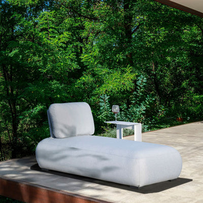 Iowa Outdoor Upholstered Chaise Lounge