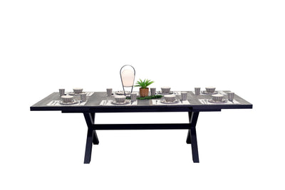 Clifton Outdoor Ceramic Extension Dining Table 161/201 cm