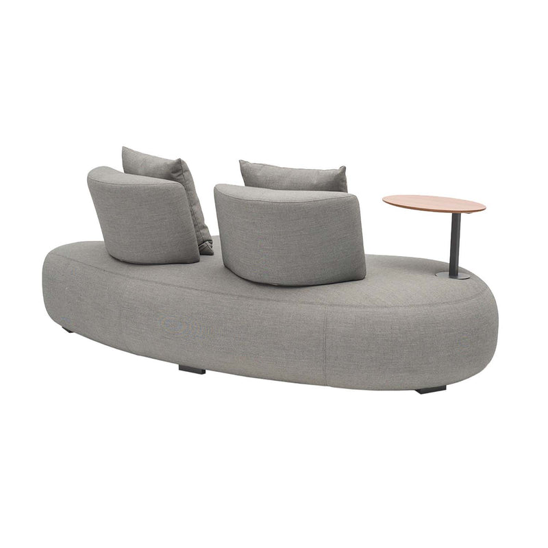 Bubble 2 Seater Outdoor Aluminium Upholstered Lounge with Right Side Table