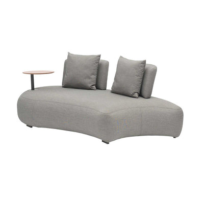 Bubble 2 Seater Outdoor Aluminium Upholstered Lounge with Right Side Table