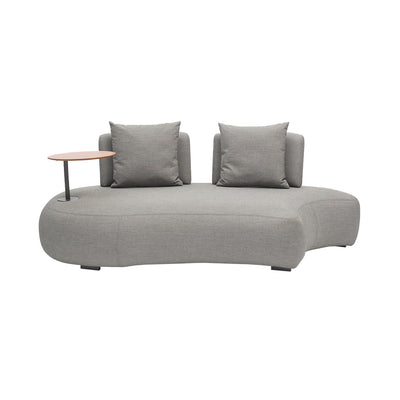 Bubble 2 Seater Outdoor Aluminium Upholstered Lounge with Right Side Table