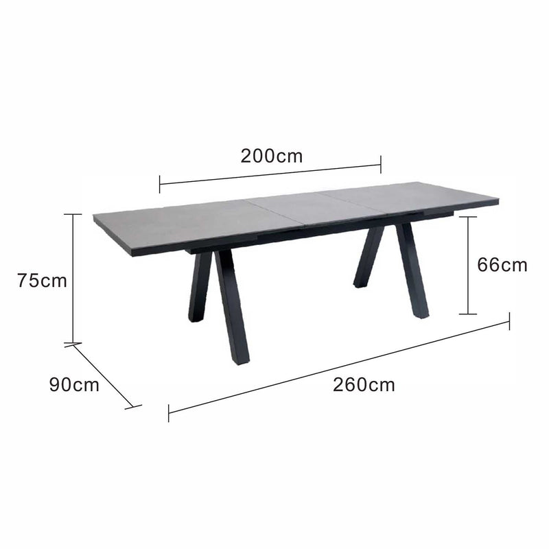 Cardiff Outdoor Extension Dining Table