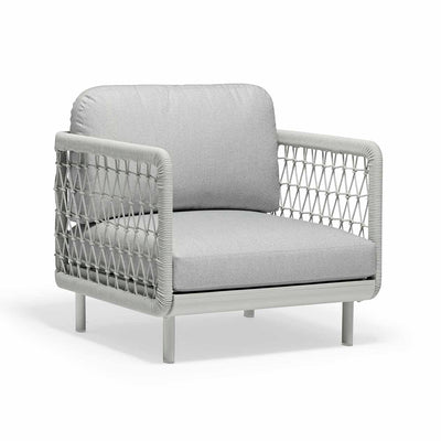 Light grey rope 'Colwood' outdoor lounge set against plain white background.