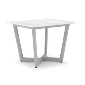 Colwood Outdoor Aluminium Square Dining Table with Ceramic Glass Top 100 cm