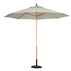 Como Outdoor Light Colour Pole Timber Centrepost Octagonal Umbrella 270 cm