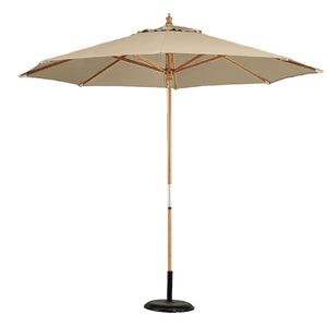 Como Outdoor Light Colour Pole Timber Centrepost Octagonal Umbrella 270 cm