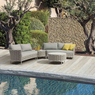 Boston Outdoor Rope Round Coffee Table 81 cm