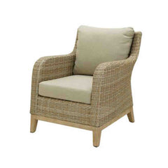 Noosa outdoor loungers, beige wicker outdoor furniture chairs, weather-resistant and stylish