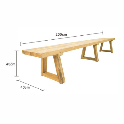 Valley Outdoor Recycled Teak Bench 200 cm