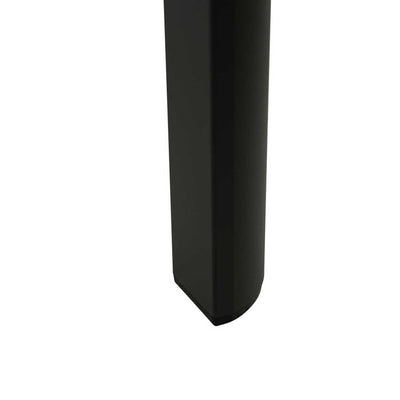 A close-up of one sturdy black aluminium leg from the 'Clifton' outdoor ceramic bar table, displayed on a plain white background.